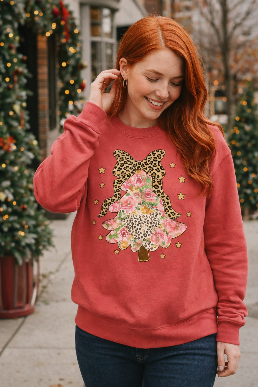 Leopard Christmas Tree Sweatshirt