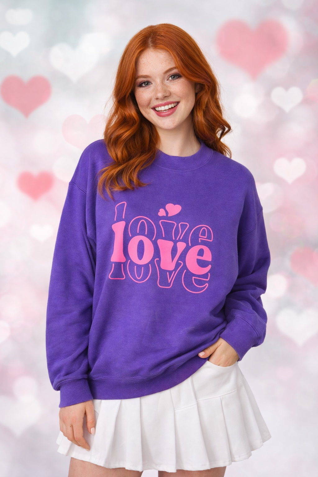 Love 3d puff crewneck
