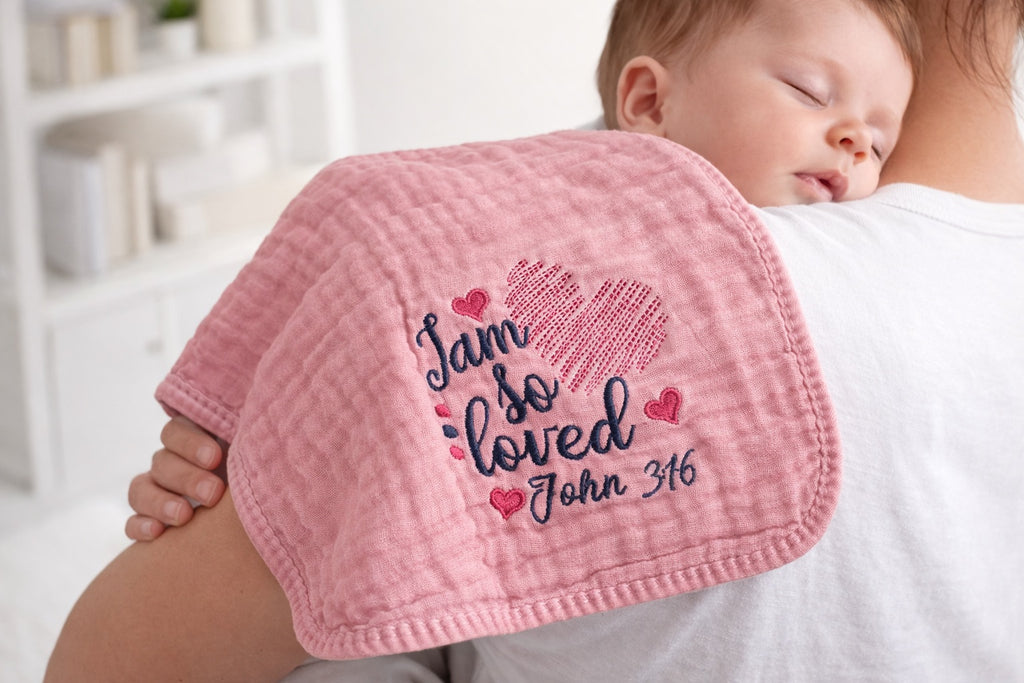 Burpcloth I am loved