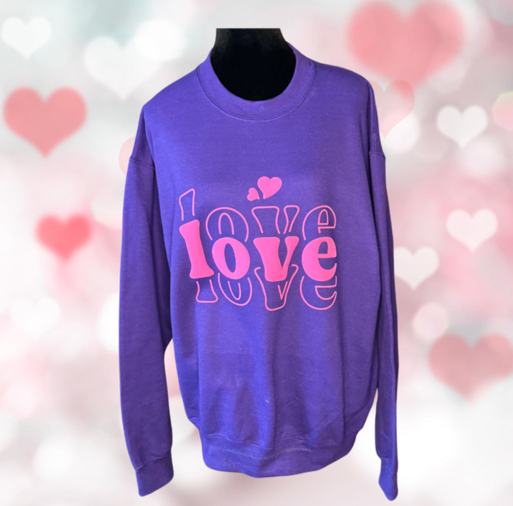 Love 3d puff crewneck