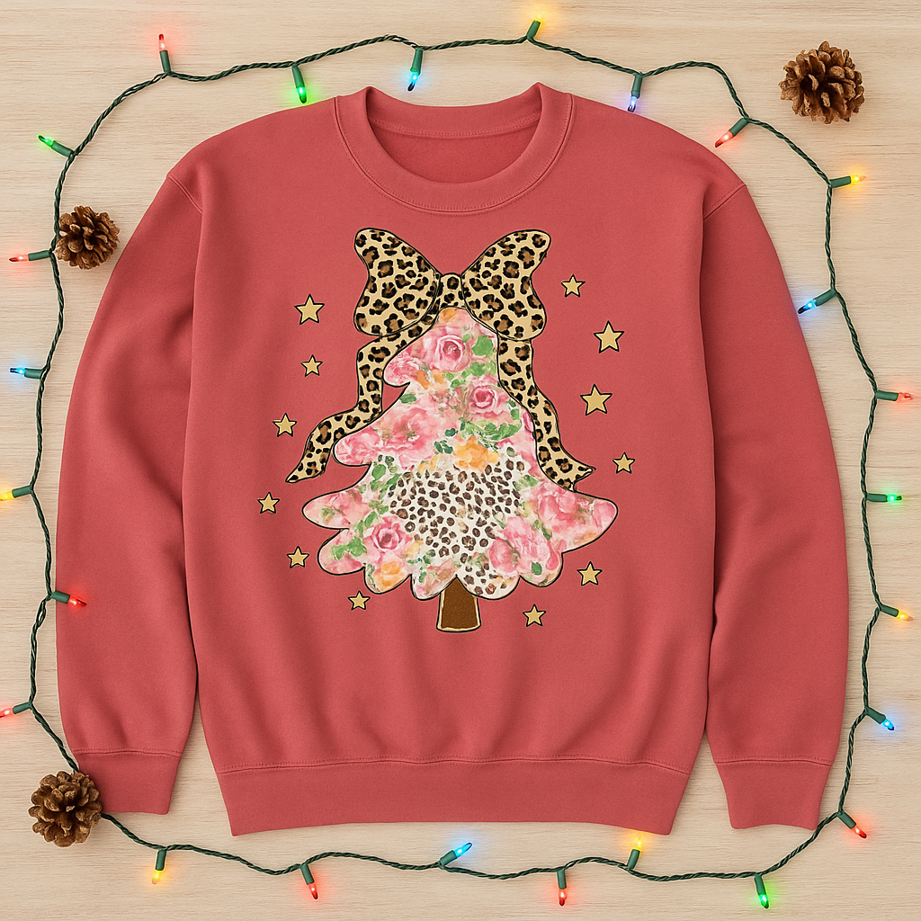 Leopard Christmas Tree Sweatshirt